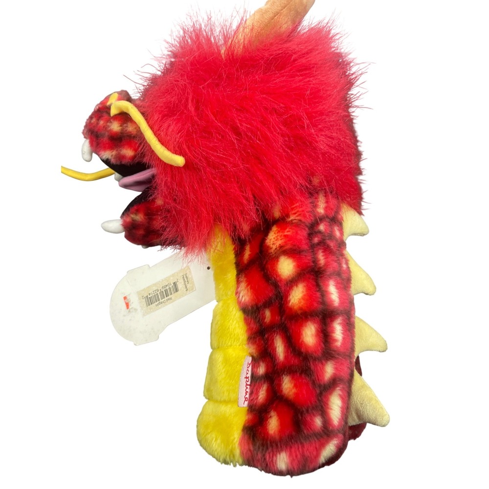 Daphne's Headcovers Red Dragon Golf Club Driver Cover Plush Animal Red Yellow - Picture 3 of 4